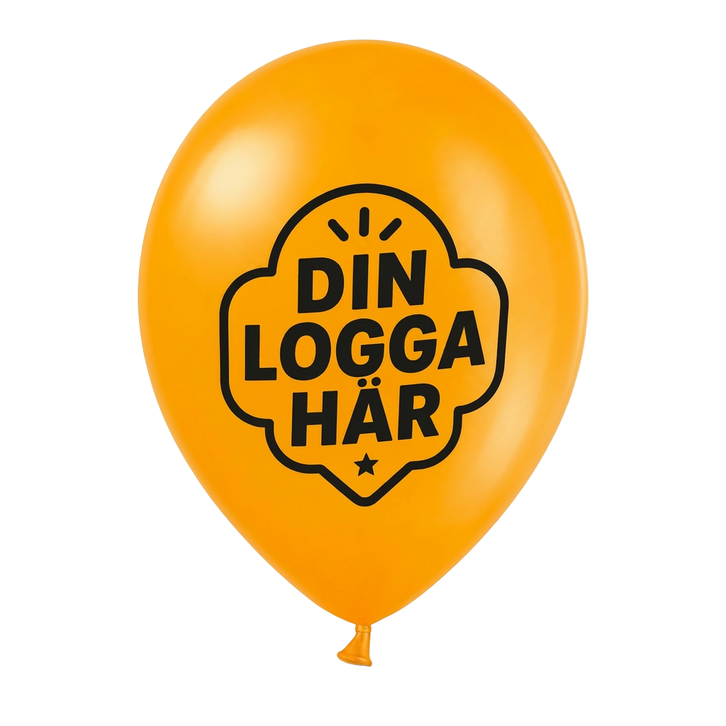 Ballonger med tryck – förhandsvisning av logga på ballong